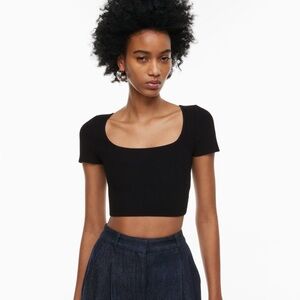 NWT ARITZIA Sculpt Knit Square Neck Crop Top